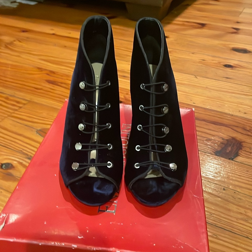 Peep toe booties